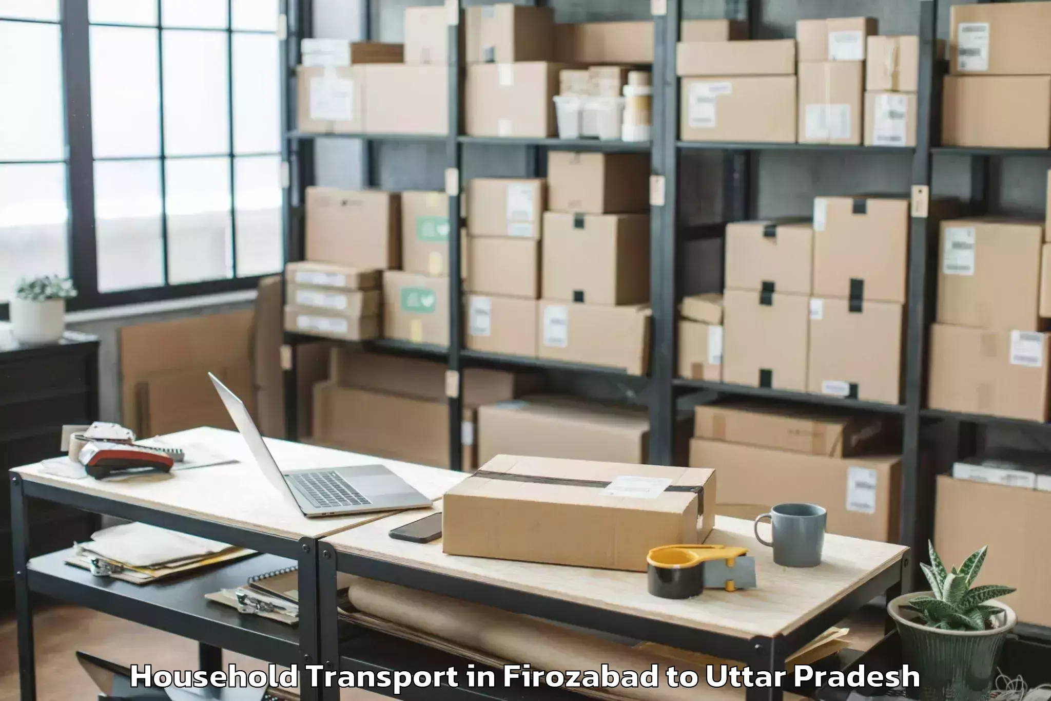 Book Firozabad to Usehat Household Transport Online